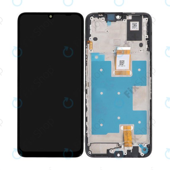 Honor X7a RKY-LX1 RKY-LX2 - LCD zaslon + zaslon osjetljiv na dodir + okvir (ponoćno crna) - 0235AENA Genuine Service Pack