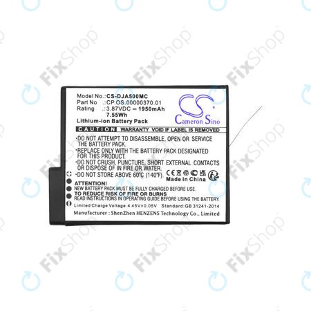 Baterija za DJI Osmo Action 5, 1950mAh, Li-Ion, 3.87V, CP.OS.00000370.01, HQ