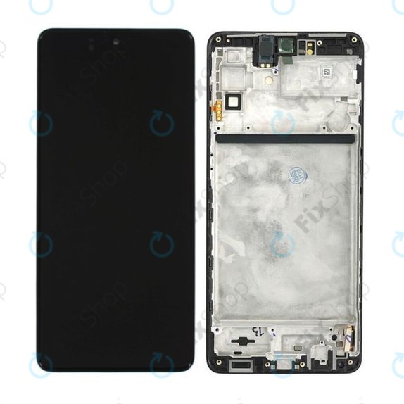 Samsung Galaxy M51 M515F - LCD zaslon + zaslon osjetljiv na dodir + okvir (Celestial Black) - GH82-23568A, GH82-24168A, GH82-24166A Originalni servisni paket