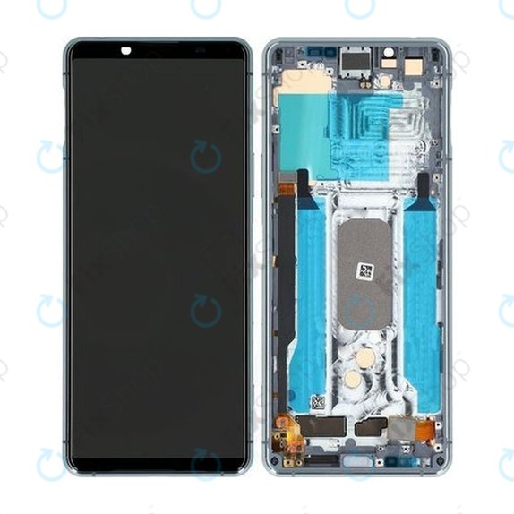 Sony Xperia 5 II - LCD zaslon + zaslon osjetljiv na dodir + okvir (sivo) - A5024933A Originalni servisni paket