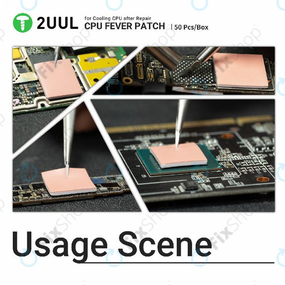 Termalni jastučić za CPU, hlađenje, 2UUL SC09, 17x15x1.5mm