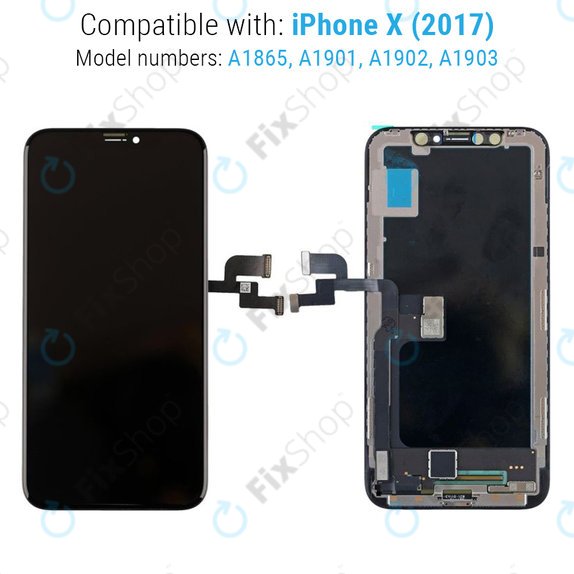 Apple iPhone X - LCD zaslon + zaslon osjetljiv na dodir + okvir Hard OLED FixPremium
