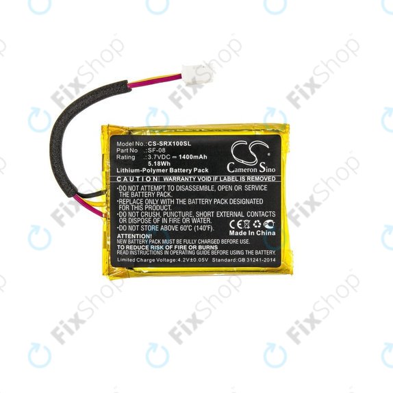 Baterija za Sony SRS-XB10, SRS-XB12, WH-L600, 1400mAh, Li-Pol, 3.7V, SF-08, HQ