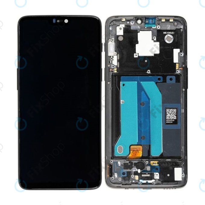 OnePlus 6 - LCD zaslon + zaslon osjetljiv na dodir + okvir (Midnight Black) TFT