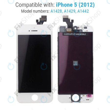 Apple iPhone 5 - LCD zaslon + zaslon osjetljiv na dodir + okvir (bijeli)