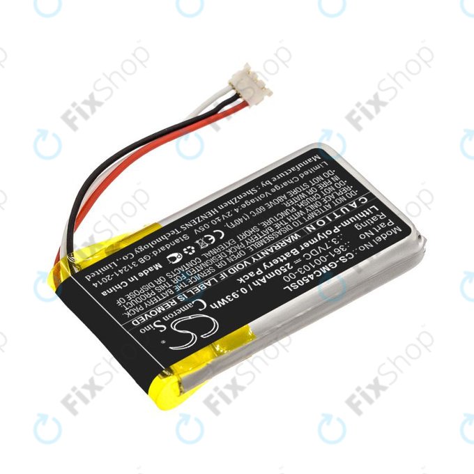 Baterija za Garmin DashCam 45, DashCam 46, DashCam 55, DashCam 56, DashCam 66, 250mAh, Li-Pol, 3.7V, 361-00103-00, HQ