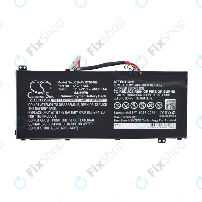 Baterija za Acer Aspire Vn7, V15 Nitro, Spin 3, 4600mAh, Li-Pol, 11.4V, AC14A8L, HQ