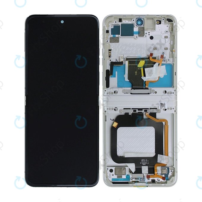 Motorola Razr 40 - LCD zaslon + zaslon osjetljiv na dodir + okvir (Vanilla Cream) - 5D68C22835 Genuine Service Pack