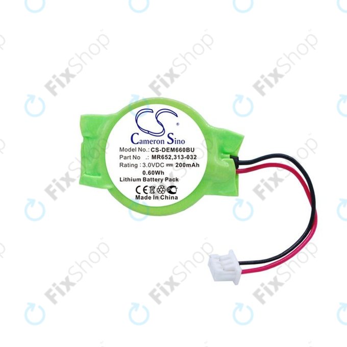 Rezervna baterija za Dell Latitude E6320, 200mAh, Lithium, 3V, 077-A00, HQ