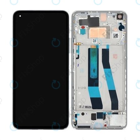 Xiaomi 11 Lite 5G NE 2109119DG 2107119DC - LCD zaslon + zaslon osjetljiv na dodir + okvir (Snježna bijela) - 5600040K9D00 Originalni servisni paket