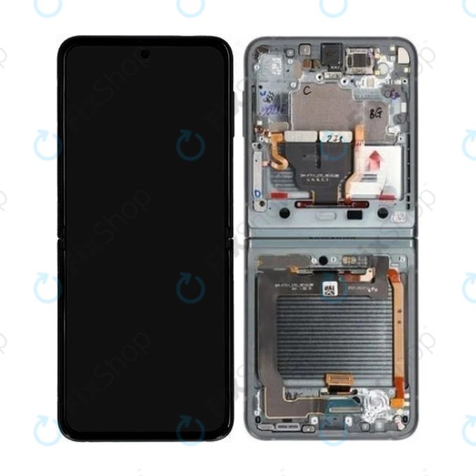Samsung Galaxy Z Flip 3 F711B - LCD zaslon + zaslon osjetljiv na dodir + okvir (zeleni) - GH82-26273C Originalni servisni paket