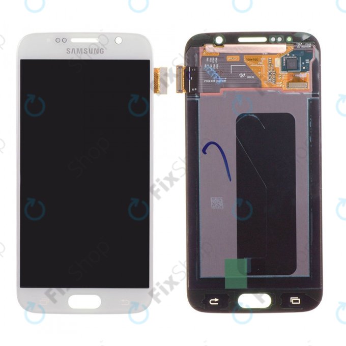 Samsung Galaxy S6 G920F - LCD zaslon + zaslon osjetljiv na dodir (Bijeli biser) - GH97-17260B Originalni servisni paket