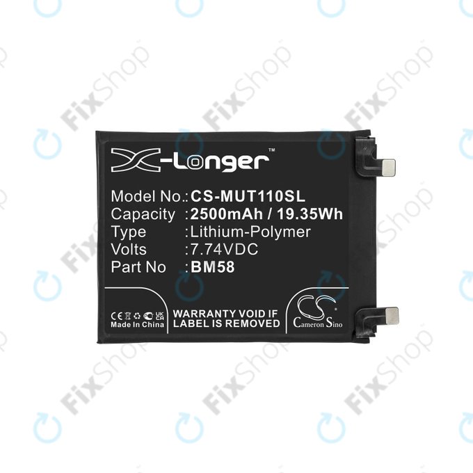 Baterija za Xiaomi 11T Pro, 2500mAh, Li-Pol, 7.74 V, BM58, HQ