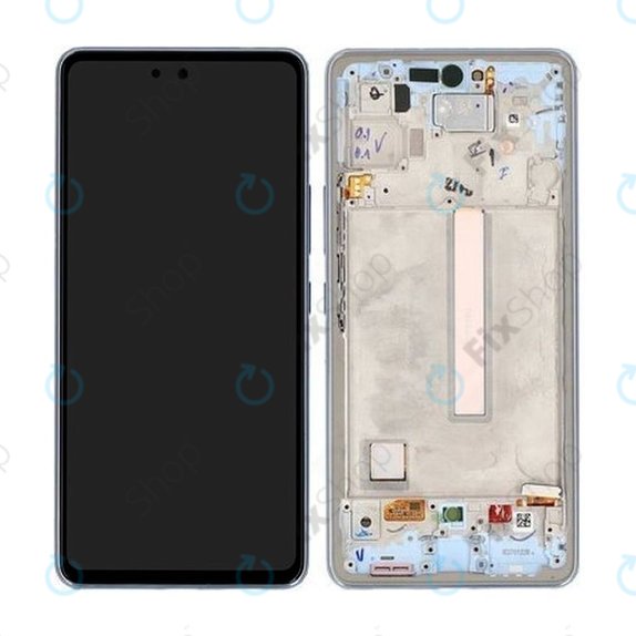 Samsung Galaxy A53 5G A536B - LCD zaslon + zaslon osjetljiv na dodir + okvir (Awesome Blue) - GH82-28024C, GH82-28025C Originalni servisni paket