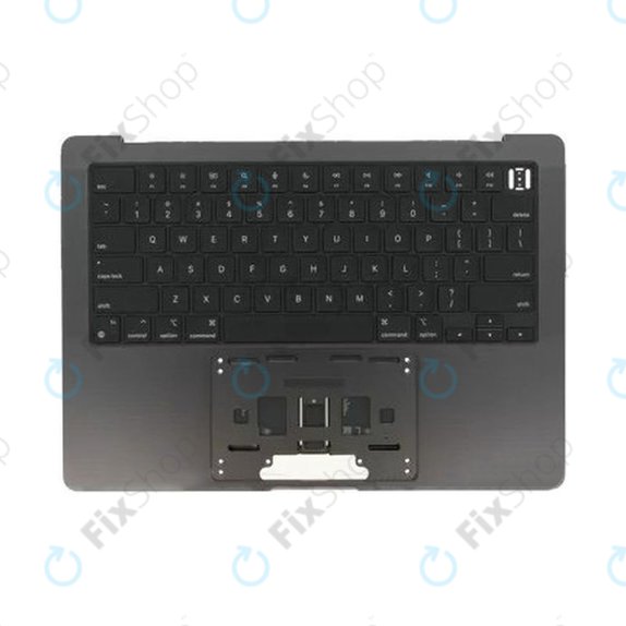 Gornji okvir tipkovnice za MacBook Pro 14", A3185 (2024), s US tipkovnicom i baterijom, Space Black, 661-50210, Genuine Apple