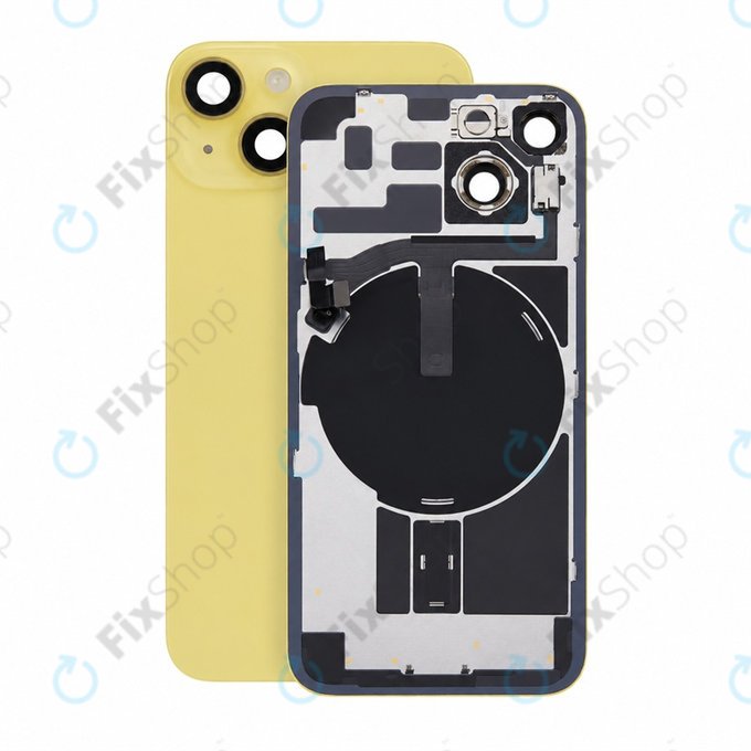 Staklo stražnjeg kućišta za iPhone 14, Yellow, Pulled A