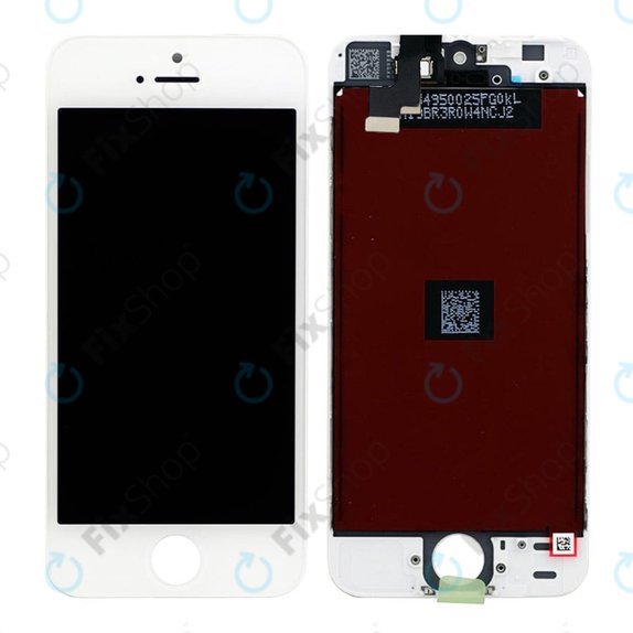 Zaslon za iPhone 5S, SE, White, Dodirni ekran s okvirom