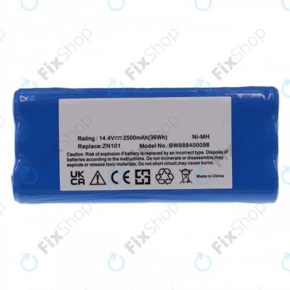 Ecovacs Dibea ZN101, K6, L6, Dirt Devil - Baterija 0606004 Ni-MH 14.4V 2500mAh