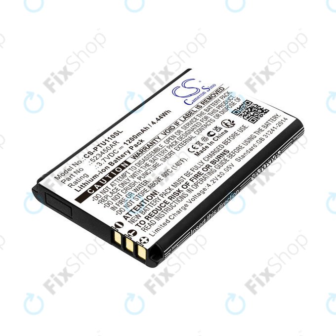 Baterija za Panasonic Kx-Tf200, Kx-Tu110, 1200mAh, Li-Ion, 3.7V, 523450AR, HQ