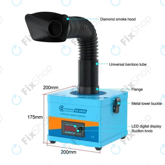 Sunshine SS-6605 - Odsisač Dima pri Lemljenju