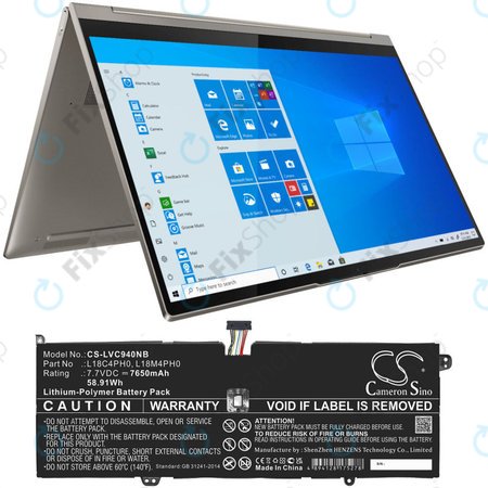 Baterija za Lenovo Yoga C940, 7650mAh, Li-Pol, 7.7V, L18C4PH0, HQ