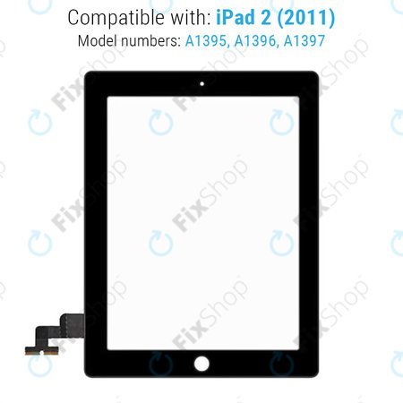 Apple iPad 2 - Zaslon osjetljiv na dodir (crni)