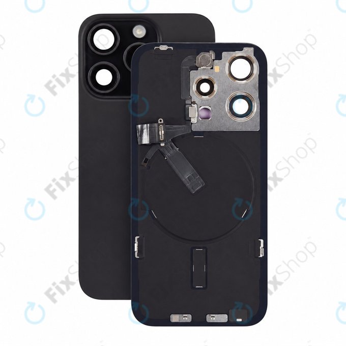 Staklo stražnjeg kućišta za iPhone 15 Pro, Black Titanium, Pulled A