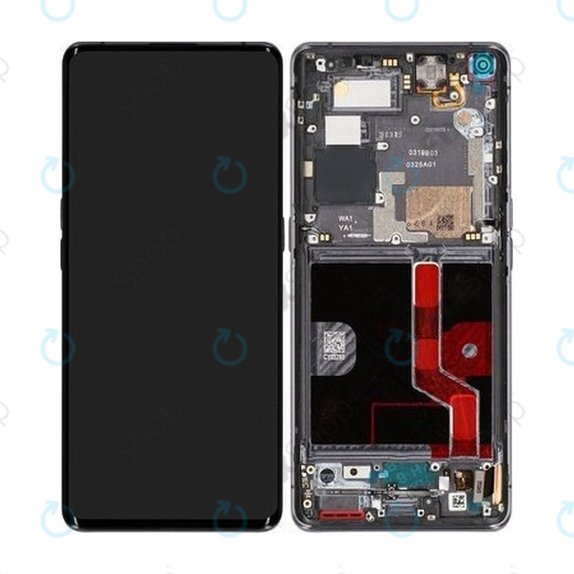 Oppo Find X2 Pro - LCD zaslon + zaslon osjetljiv na dodir + okvir (Lamborghini Edition) - 4903836 Originalni servisni paket