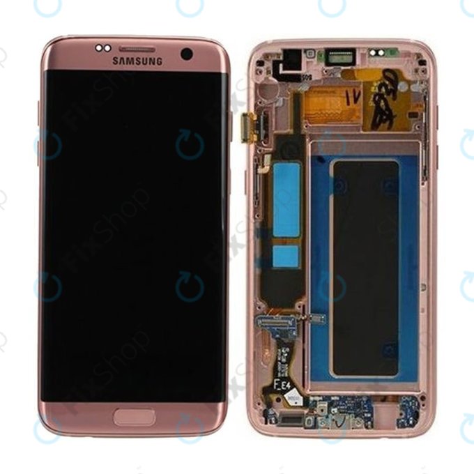 Samsung Galaxy S7 Edge G935F - LCD zaslon + zaslon osjetljiv na dodir + okvir (roza zlatna) - GH97-18533E, GH97-18594E, GH97-18767E Originalni servisni paket