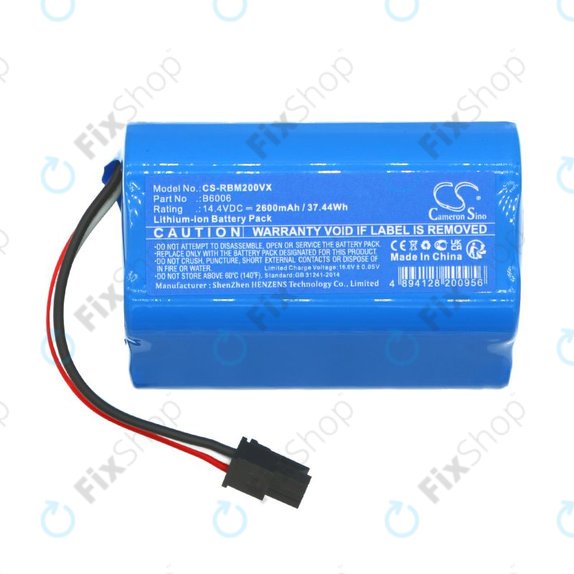 Baterija za Robzone Moppy 2.0, 2600mAh, Li-Ion, 14.4V, B6006, HQ