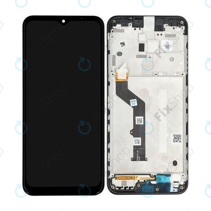 Motorola Moto E7 Plus XT2081 - LCD zaslon + zaslon osjetljiv na dodir + okvir (crni) - 5D68C17416 Originalni servisni paket