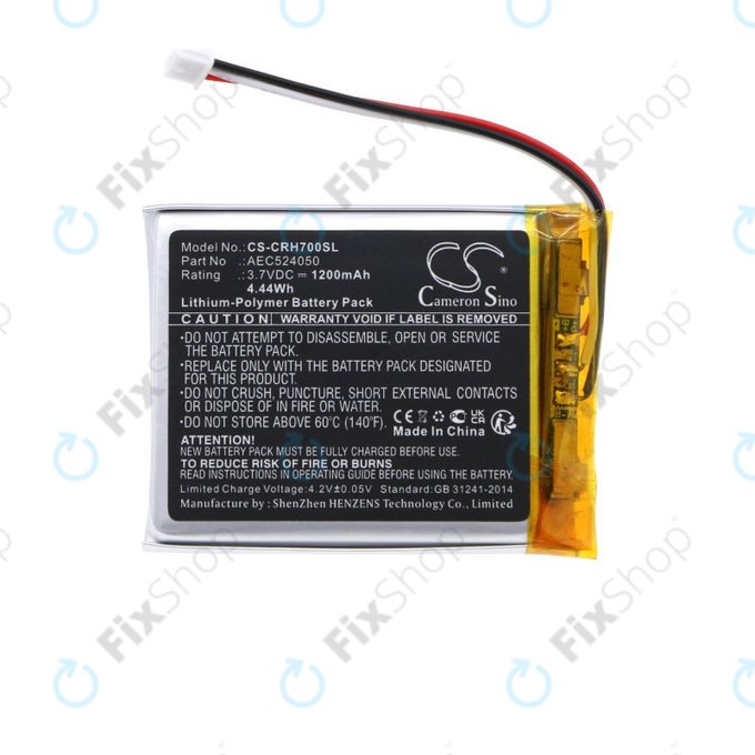 Baterija za Corsair HS75 XB, HS70 SE Void Pro RGB, HS70SE, 1200mAh, Li-Pol, 3.7V, AEC524050, HQ