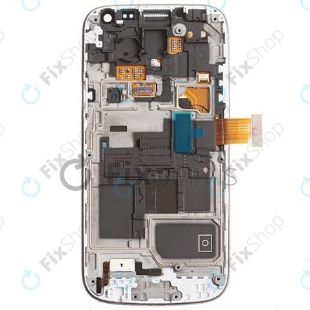 Samsung Galaxy S4 Mini i9195 - LCD zaslon + zaslon osjetljiv na dodir + okvir (White Frost) - GH97-14766B Genuine Service Pack