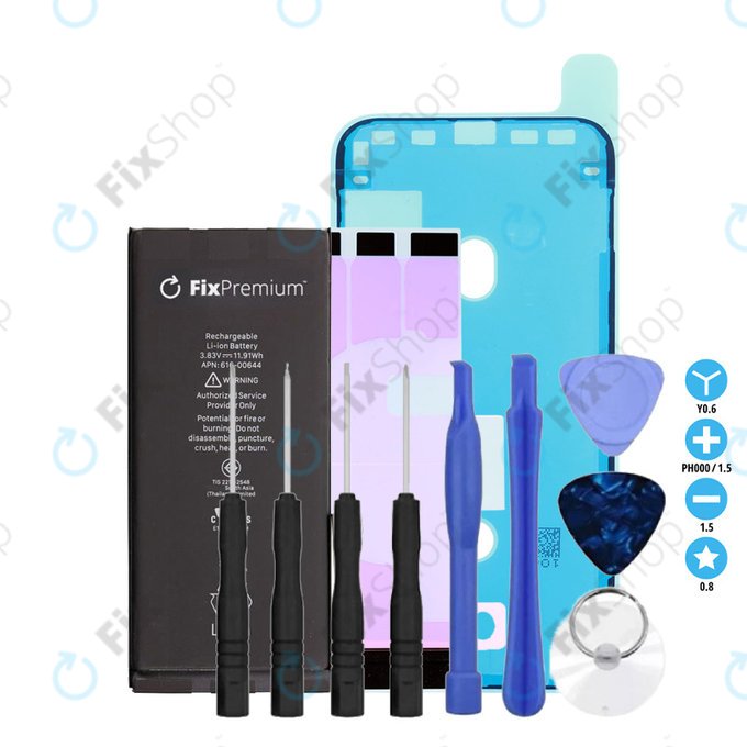 Apple iPhone 11 - Baterija 3110mAh FixPremium + Ljepilo za baterije + Ljepilo za LCD + Set alata - Multipack