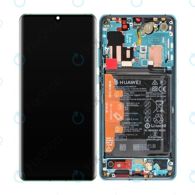 Huawei P30 Pro, P30 Pro 2020 - LCD zaslon + zaslon osjetljiv na dodir + okvir + baterija (Aurora) - 02352PGE