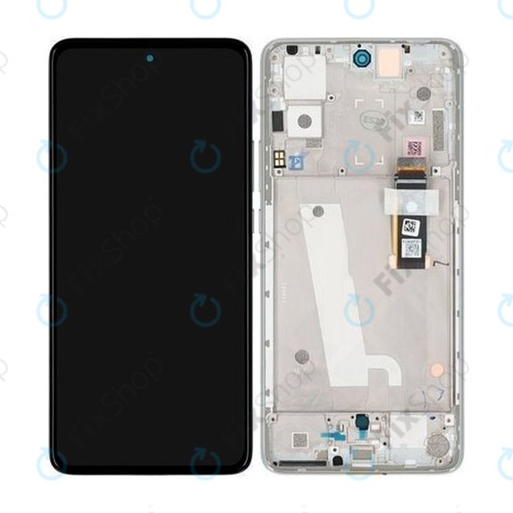 Motorola Edge 30 XT2203 - LCD zaslon + zaslon osjetljiv na dodir + okvir (Supermoon Silver) - 5D68C20586 Originalni servisni paket