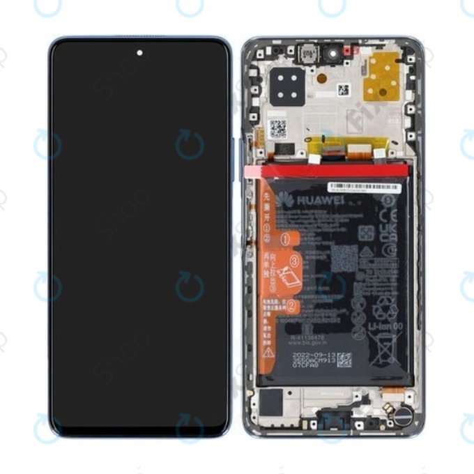 Huawei Nova 9 SE JLN-LX1 JLN-LX3 - LCD zaslon + zaslon osjetljiv na dodir + okvir + Baterija (Crystal Blue) - 02354UWB Genuine Service Pack