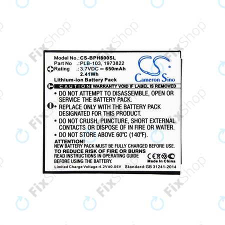 Baterija za Bang & Olufsen Beoplay H7, H8, H9, 650mAh, Li-Ion, 3.7V, PLB-103, HQ