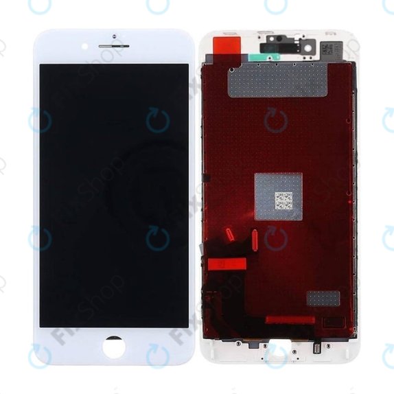 Zaslon In-Cell za iPhone 8 Plus, White, Dodirni ekran s okvirom, FixPremium