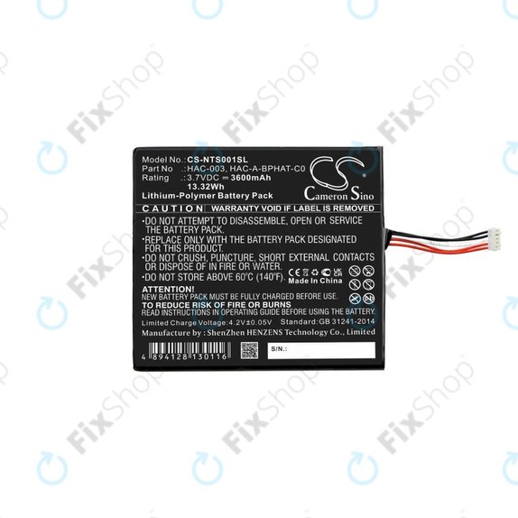 Nintendo Switch - Baterija HAC-003 3600mAh HQ