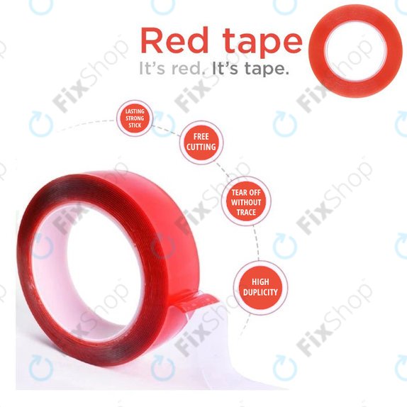Magic RED Tape - Dvostrana ljepljiva traka - 1 mm x 25 m (prozirna)