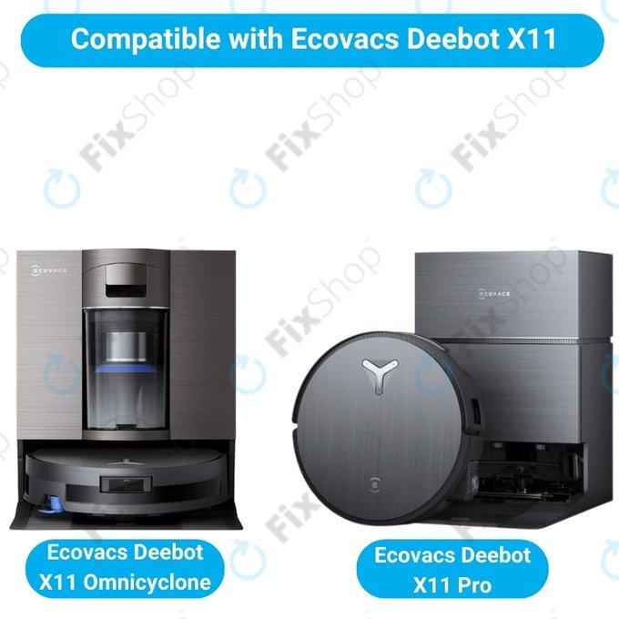 Set rezervnih dijelova za Ecovacs Deebot X11 Pro, X11 (2x Glavna četka, 4x Filter, 4x Bočna četka, 4x Krpa za brisanje, 4x Vrećica za prašinu)