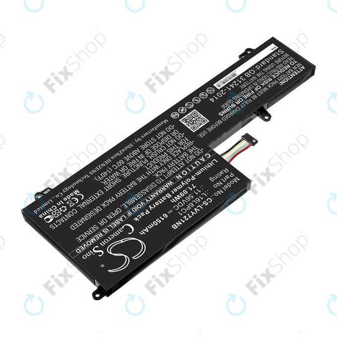 Baterija za Lenovo Yoga 720-15, 6150mAh, Li-Pol, 11.56V, L16L6PC1, HQ