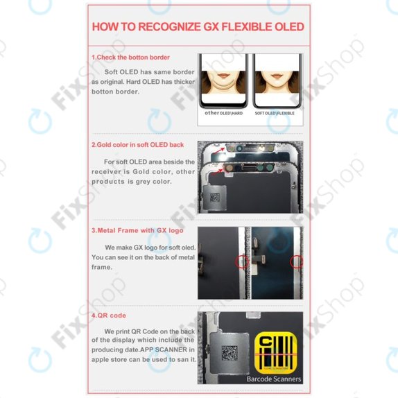 Apple iPhone X - LCD zaslon + zaslon osjetljiv na dodir + okvir Hard OLED FixPremium