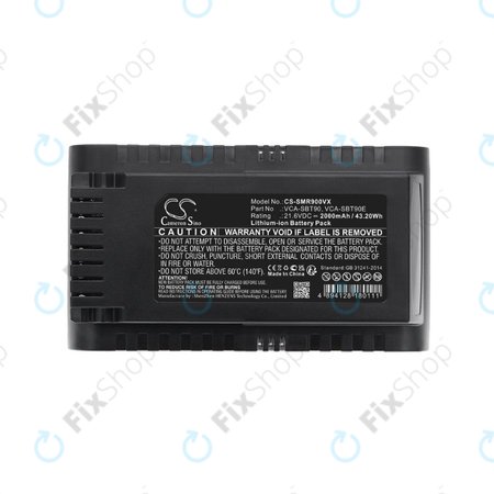 Samsung Jet 75, 75 Multi, 75 Premium, VS70, 90, VS9000 - Baterija VCA-SBT90, VCA-SBT90E, DJ96-00221A Li-Ion 21.6V 2000mAh HQ