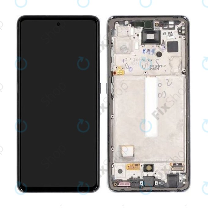 Samsung Galaxy A52s 5G A528B - LCD zaslon + zaslon osjetljiv na dodir + okvir (Fantastična crna) - GH82-26861A, GH82-26863A, GH82-26910A, GH82-26909A Originalni servisni paket
