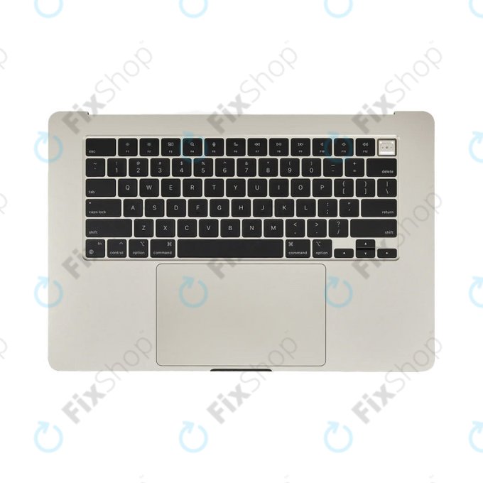 Gornji okvir tipkovnice za MacBook Air 15", A3114 (2024), s US tipkovnicom i baterijom, Starlight, 661-40268, Genuine Apple