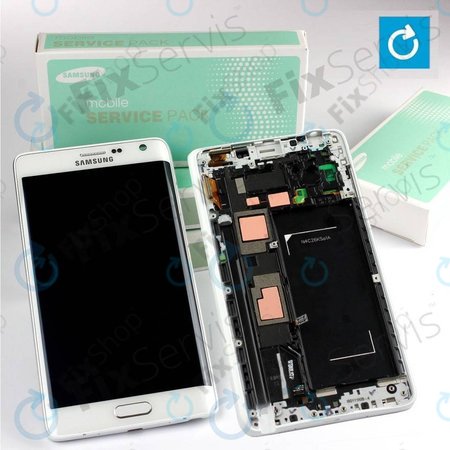Samsung Galaxy Note Edge N915FY - LCD zaslon + zaslon osjetljiv na dodir + okvir (bijeli) - GH97-16636B Originalni servisni paket