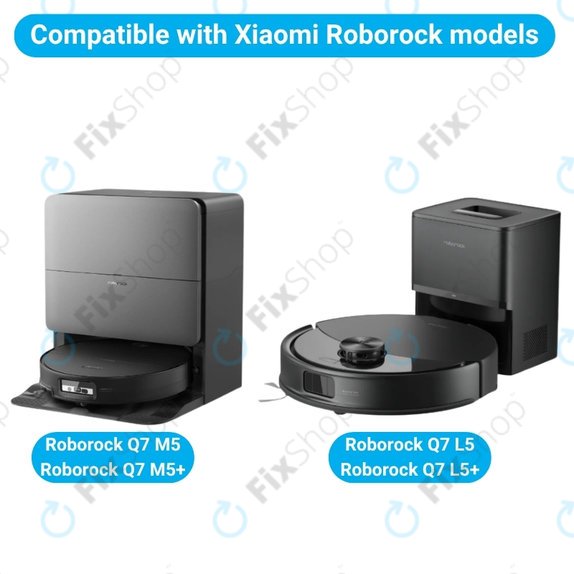 Set rezervnih dijelova za Xiaomi Roborock Q7 M5, Q7 M5+, Q7 L5, Q7 L5+ (1x Glavna četka, 2x Filter, 2x Bočna četka, 2x Krpa za brisanje, 2x Vrećica za prašinu)