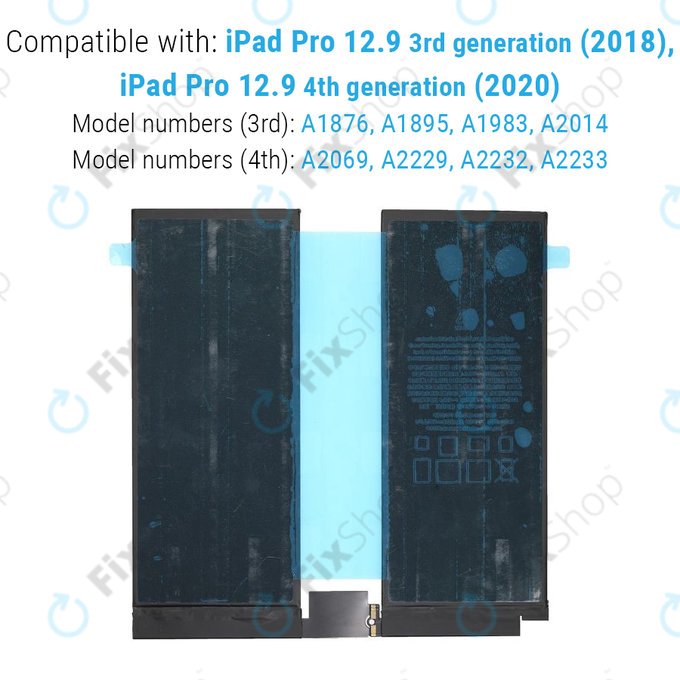 Apple iPad Pro 12.9 (3. generacija 2018., 4. generacija 2020.) - Baterija 9720 mAh